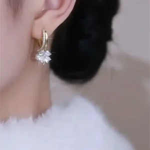 Four-Leaf Clover Lymphvity Magne Therapy Germanium Earrings