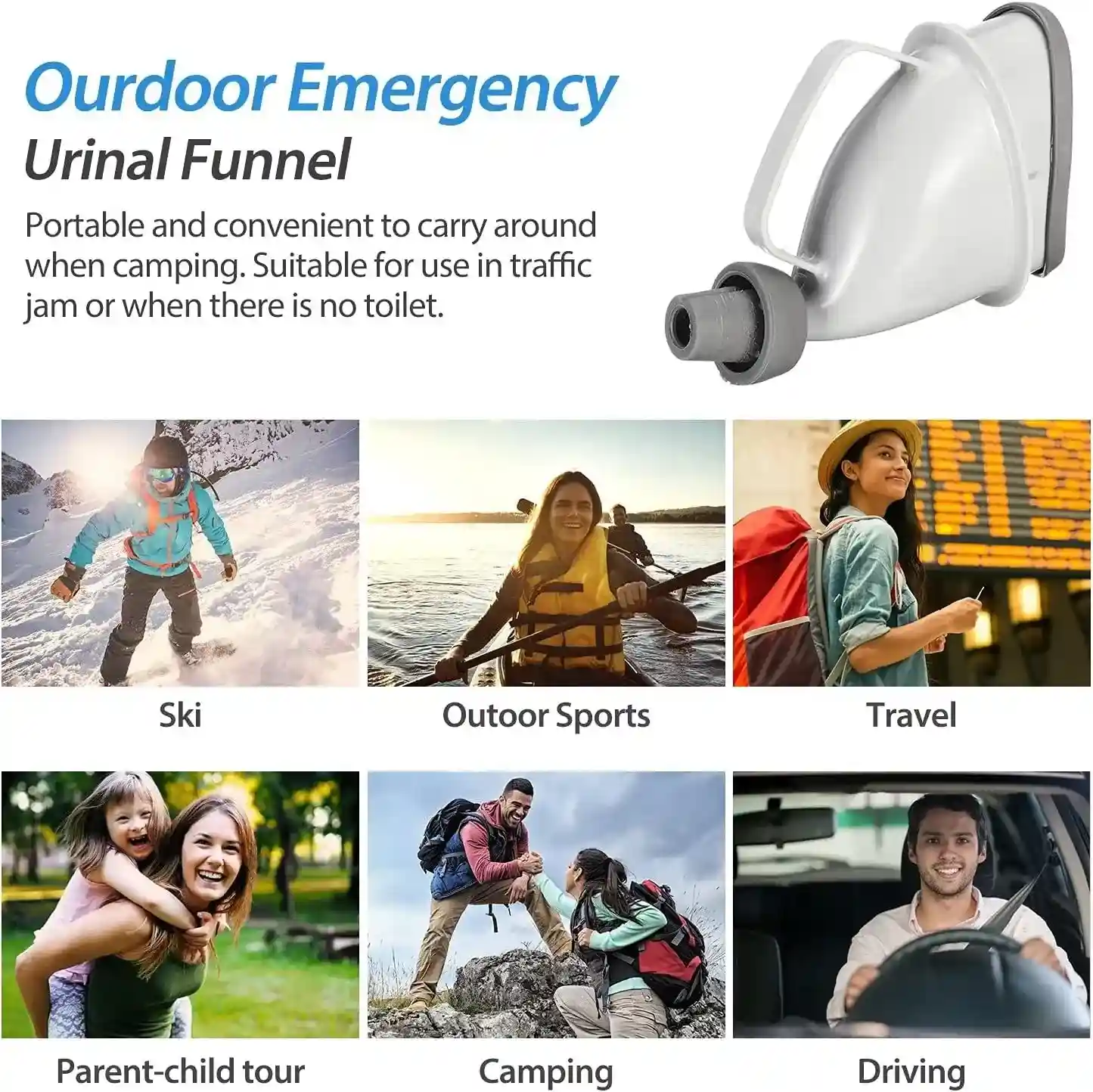 Neutral Urinal Drainer & Travel Portable Emergency Toilet - Image 3