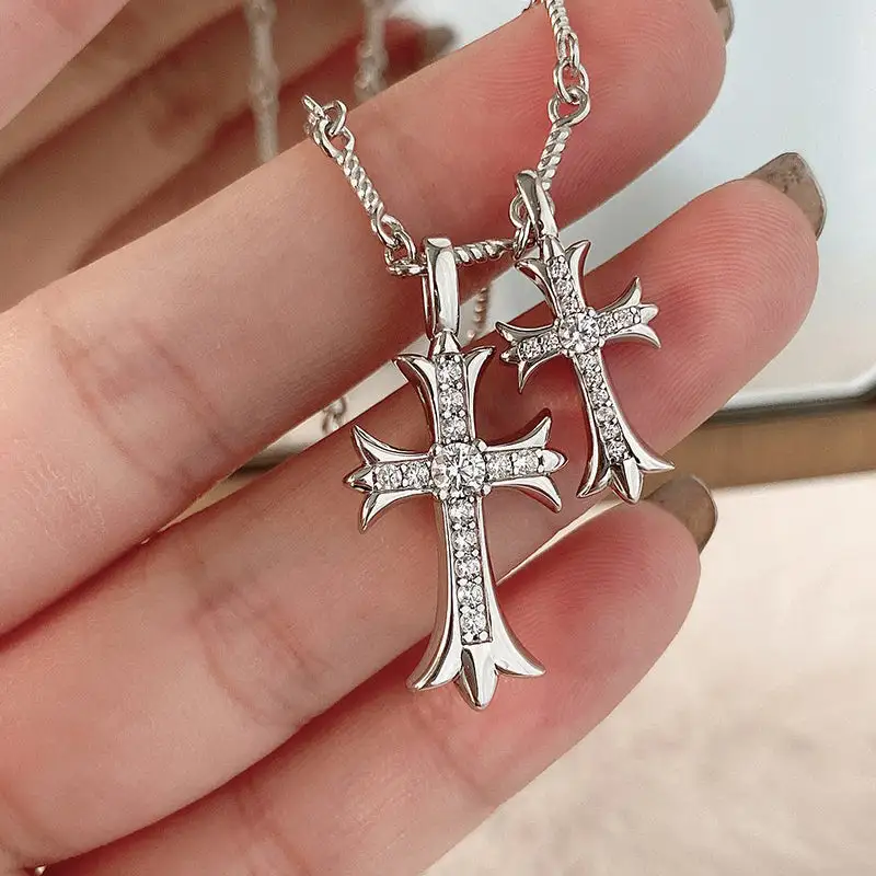 Lymphatic Magnetic Therapy Cross Design Diamond Necklace - Image 16