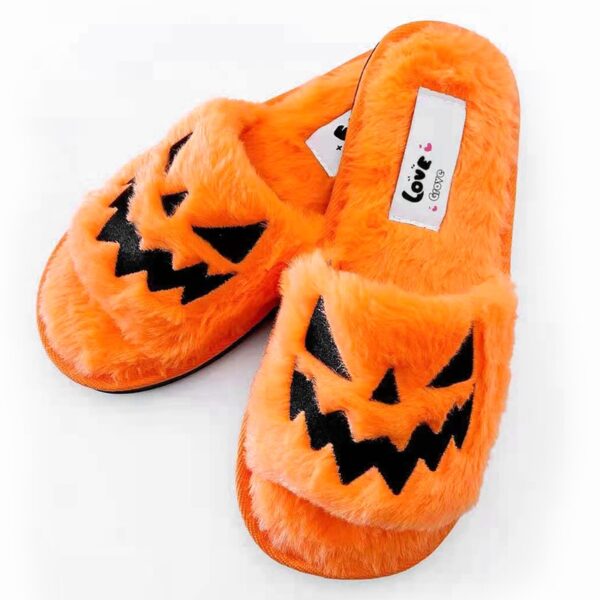 Halloween Soft Scary Pumpkin Slippers - Image 3