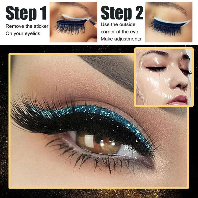 GlitzWink Cat Eyeliner Lashes Sticker