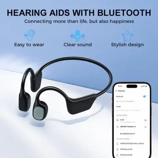 Bone Conduction Smart Hearing Aid Bluetooth Earphones - Image 3