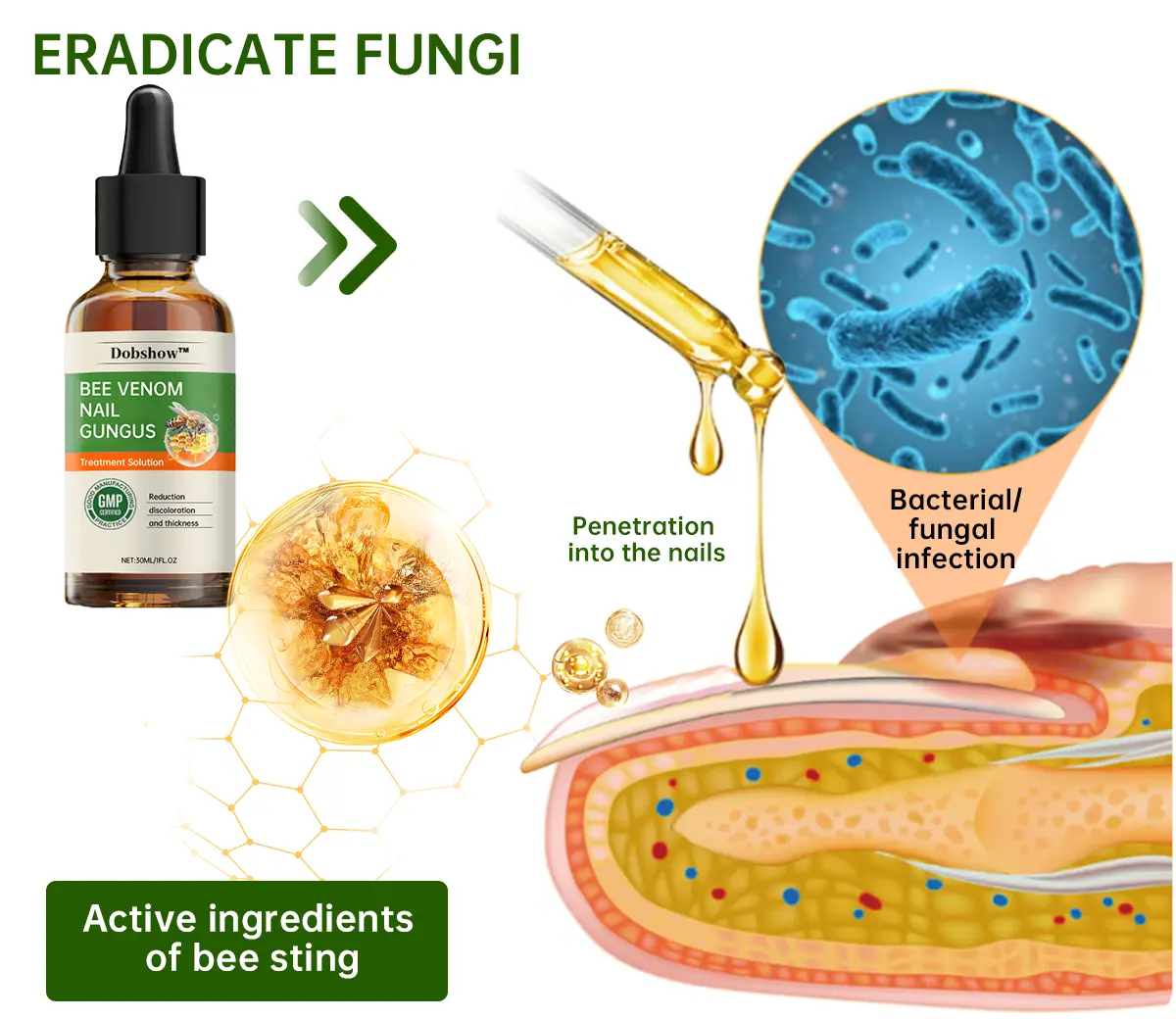 Bee Venom Nail Fungus Treatment Liquid - Image 5