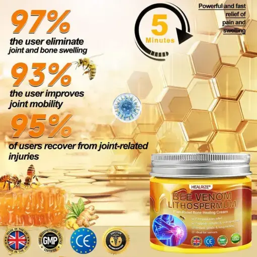 BEE VENOM LITHOSPERMUM Pain-Relief Bone Healing Cream - Image 10