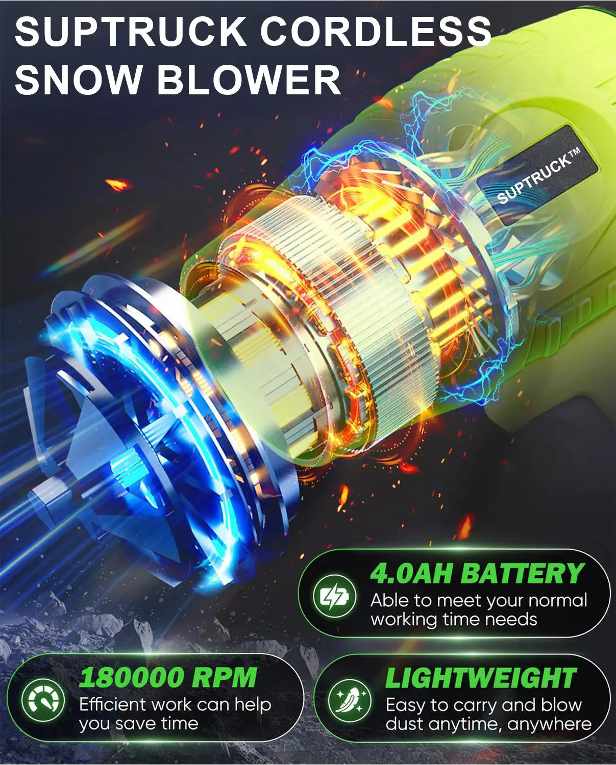 5000W Turbo Jet Fan Snow Blower 2.0 - Image 2
