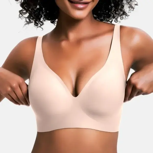 NESLEMY Wireless Womens Comfortable Wireless Bras Push Up Bralettes Seamless Tshirts Bras Deep V - Image 6