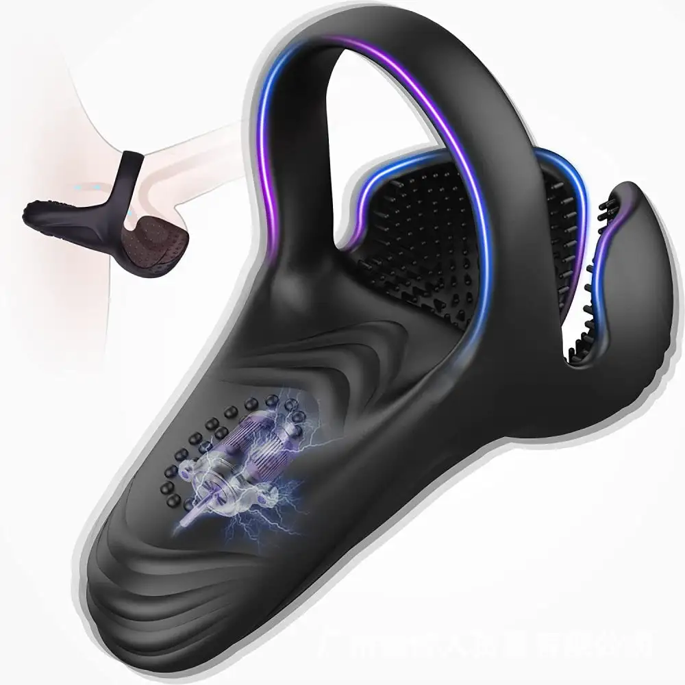 Vibrating Electric Male Masturbation Lock Ring - Image 6