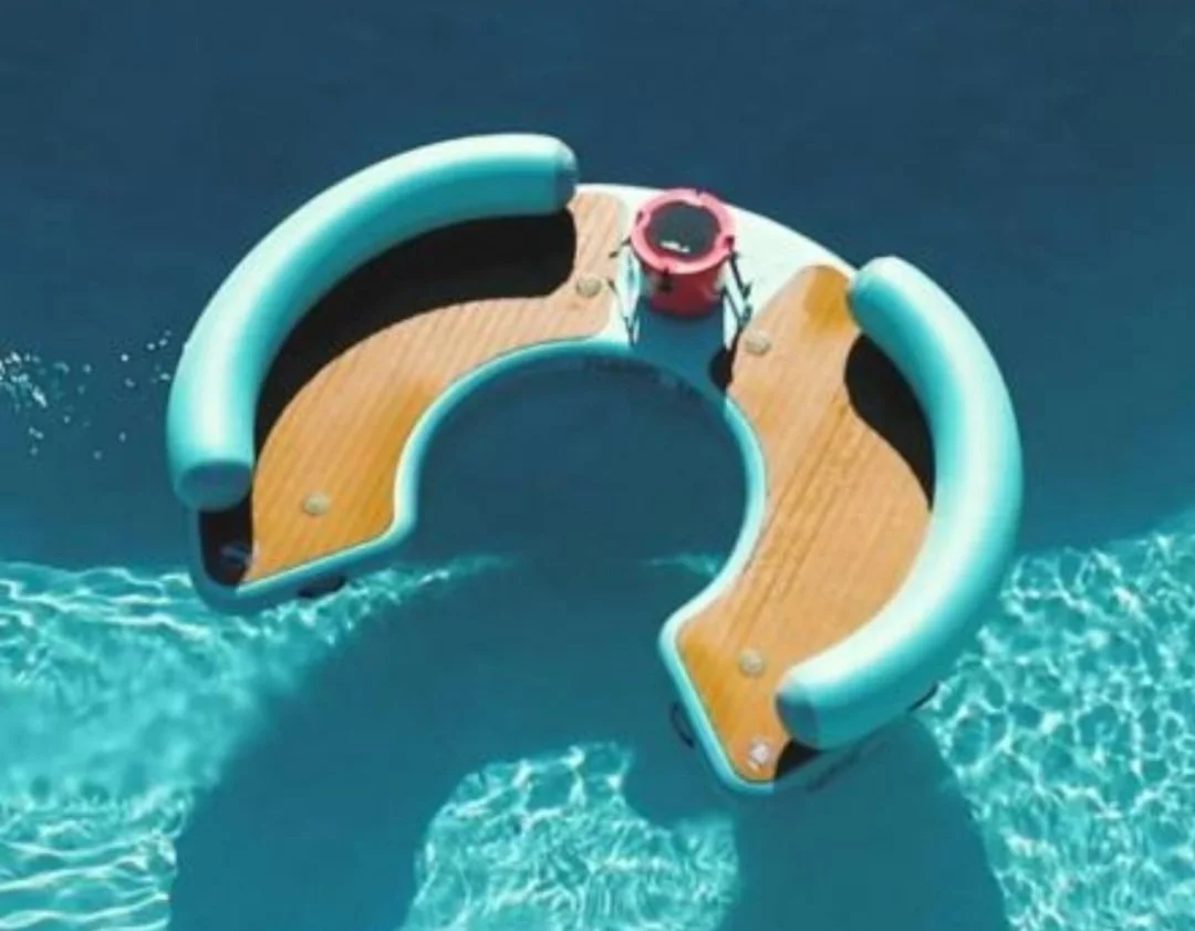This Giant Curved Inflatable Dock Holds Up To 6 Adults and a Cooler - Image 12