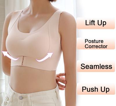 Seamless Front Buckle Support Bra - Image 11