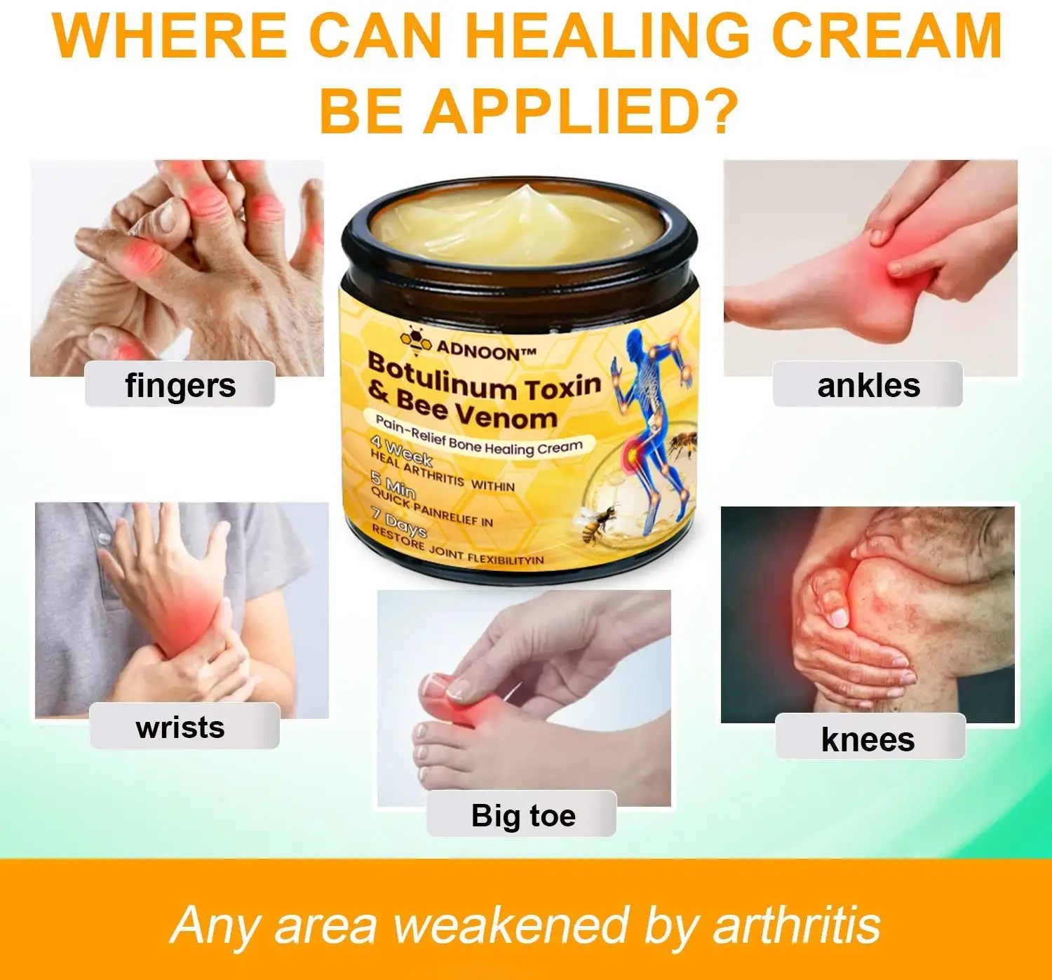 Botulinum Toxin and Bee Venom Pain Relief Bone Healing Cream - Image 6