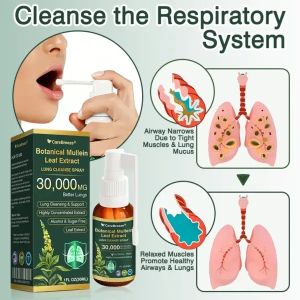 Botanical Mullein Leaf Extract Lung Cleanse Spray - Image 3