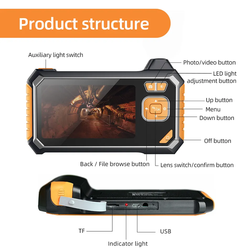 - 720P 5 meters Hard Cable Inspection Camera - Image 3