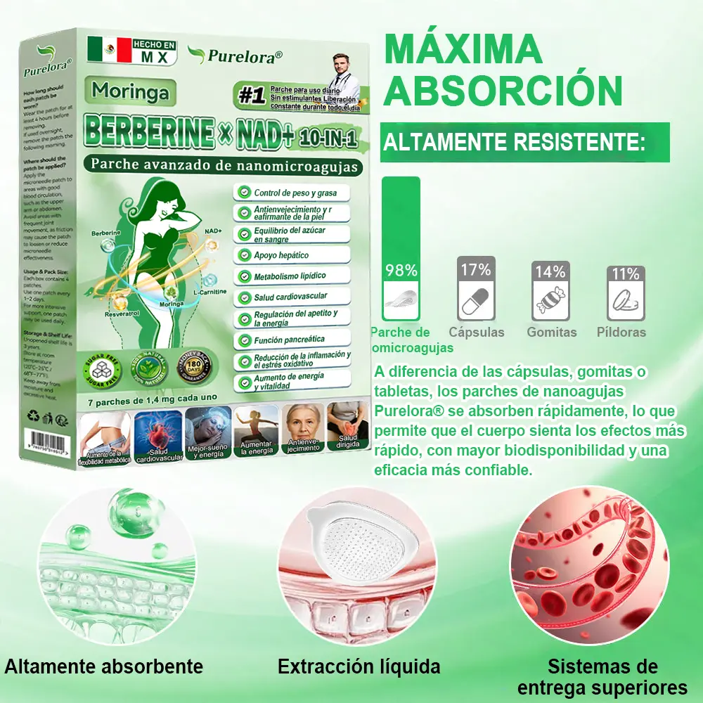 Maravilla Matutina · Berberina × NAD+ 10 en 1 Parche de Nanomicroagujas Avanzado - Image 10