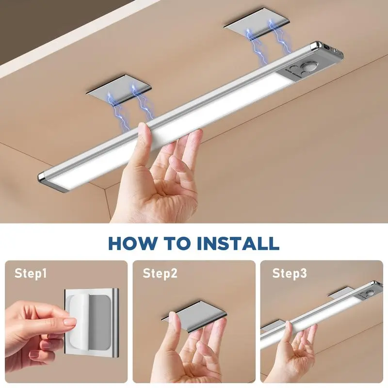 Under Cabinet Lights - 76LED Motion Sensor Night Light Indoor - Image 12