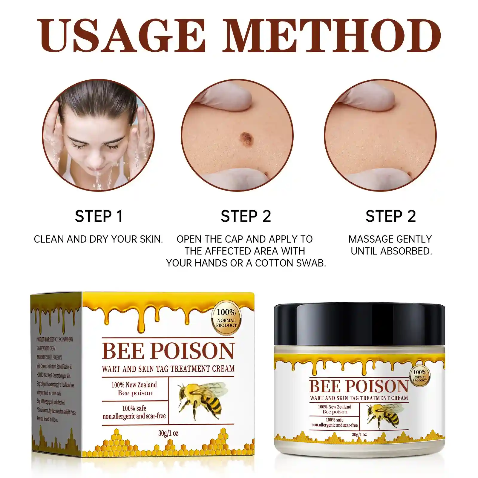 Bee poison Wart and Mole Removal Treatment Cream - Image 8