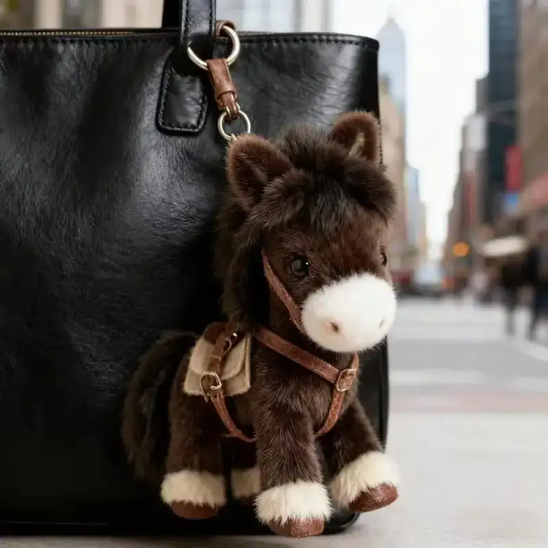 NESLEMY Plush Pony Bag Charm and Keychain - Image 2