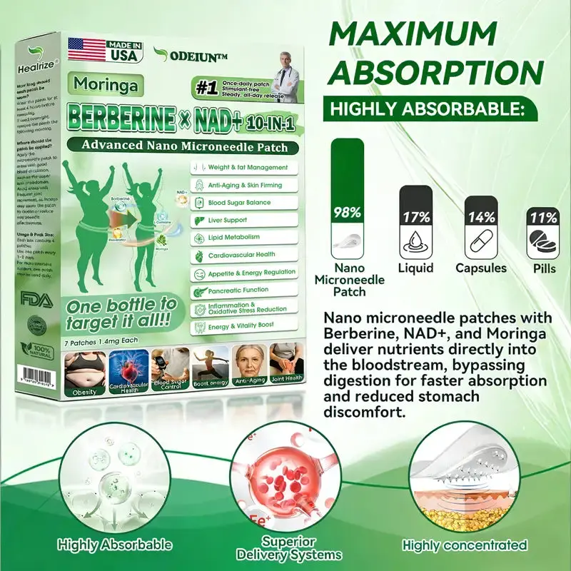 Moringa · Berberine × NAD+ 𝟏𝟎-𝐢𝐧-𝟏 𝐀𝐝𝐯𝐚𝐧𝐜𝐞𝐝 𝐍𝐚𝐧𝐨 𝐌𝐢𝐜𝐫𝐨𝐧𝐞𝐞𝐝𝐥𝐞 𝐏𝐚𝐭𝐜𝐡 - Image 8