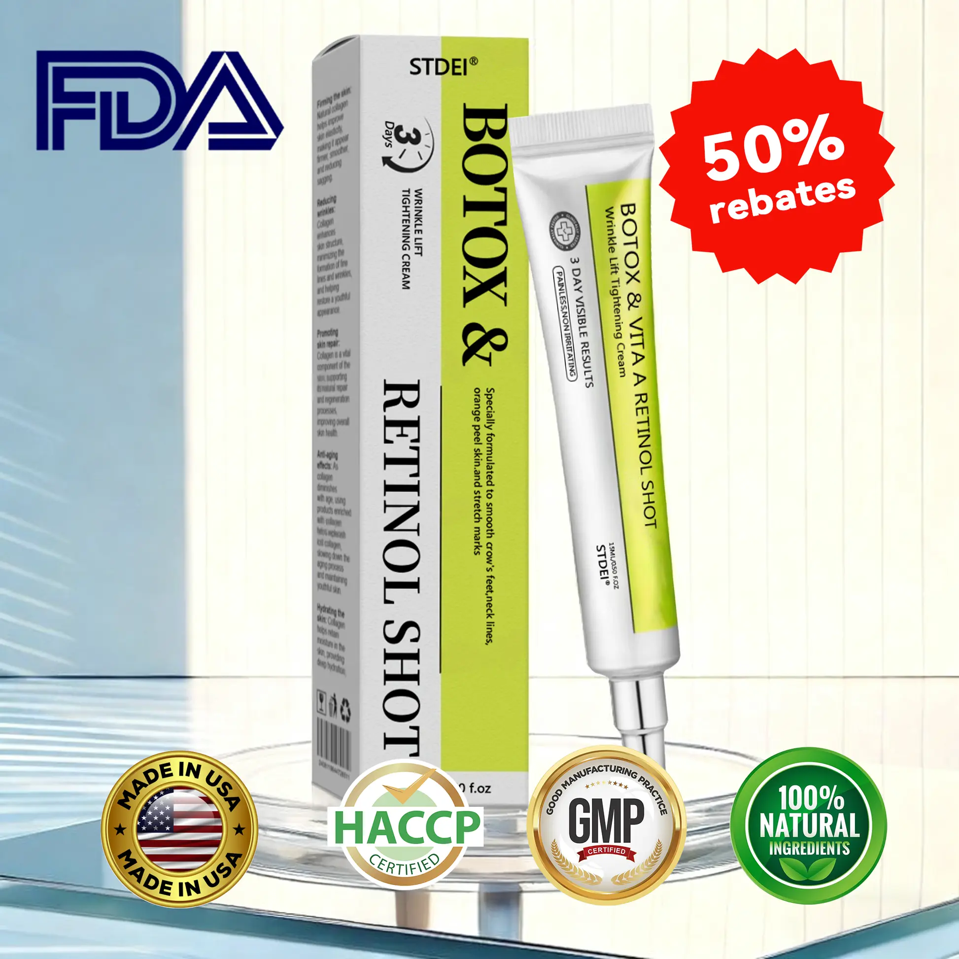 BOTOX & VITA A RETINOL SHOT Anti-Wrinkle Lifting & Firming Cream