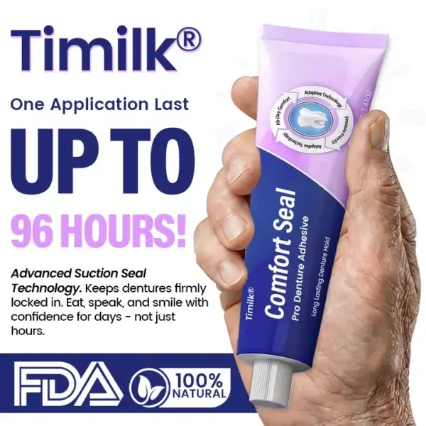 Comfort Seal Pro Denture Adhesive🦷💜FDA Certified (Clinically Proven 96- Hour Lock Hold for Secure, Comfortable & Zinc-Free Denture Fit) - Image 4