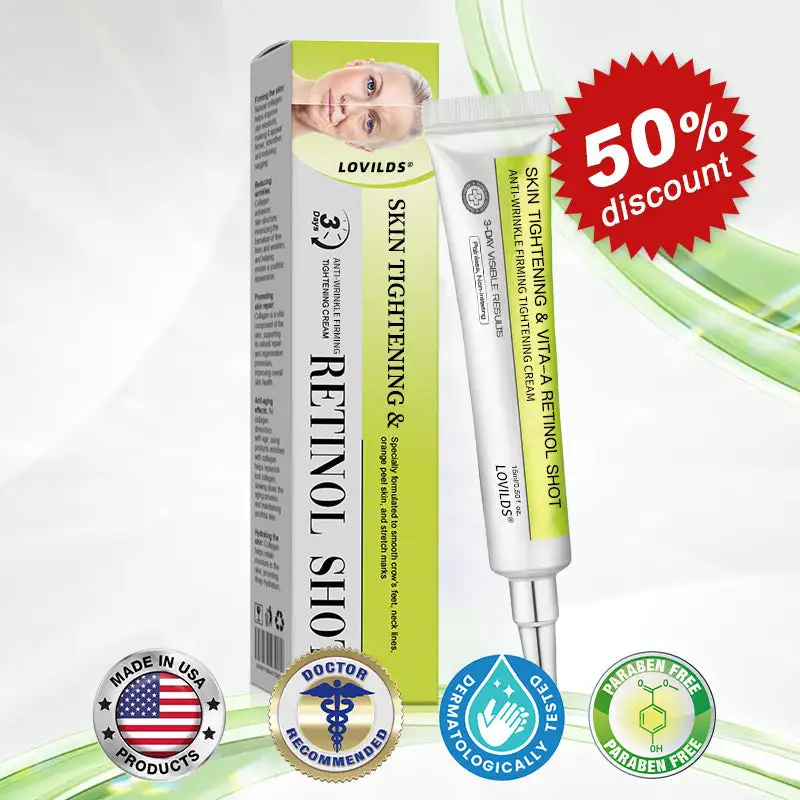 🧠👨⚕️Made and shipped from the USA Skin Tightening & Vita-A Retinol Retinol shot Anti-Wrinkle Firming Tightening cream - Last Day Promotion 65% OFF----