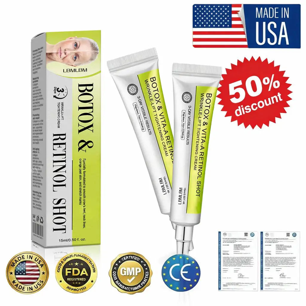 👏🌿Proudly Made in the USA💫 Advanced Peptide Botox-Style + Vita-A Retinol Lifting Renewal Cream - Image 3