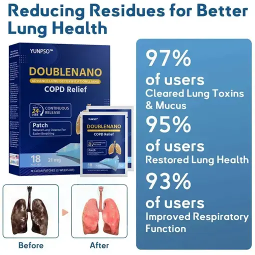 DoubleNano COPD Relief Patch ( Cough, wheezing, shortness of breath, sputum, stuffy nose, bronchitis, bronchitis, allergy symptoms, lung discomfort) - Image 3