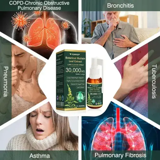 Botanical Mullein Leaf Extract Lung Cleanse Spray - Image 2