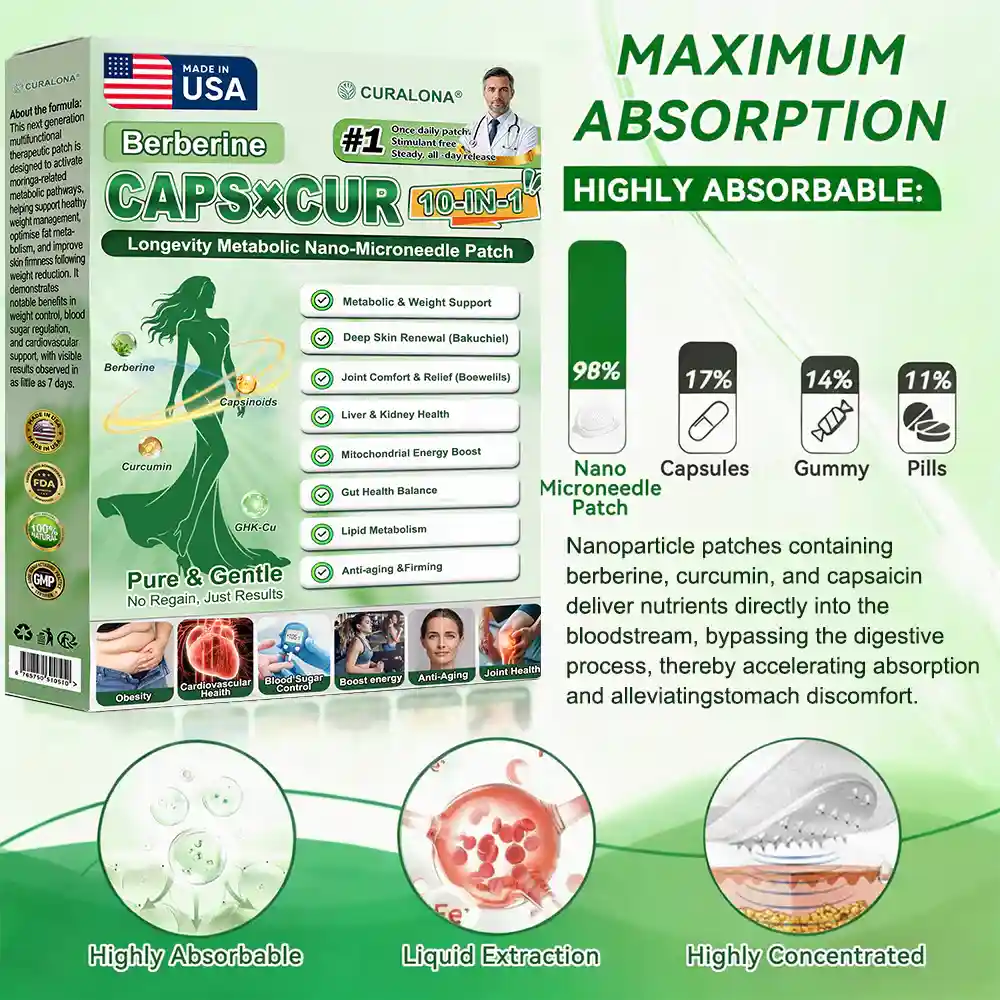 Upgraded 10-in-1 Microneedle Patch – Berberine & NAD+ for Metabolic Support