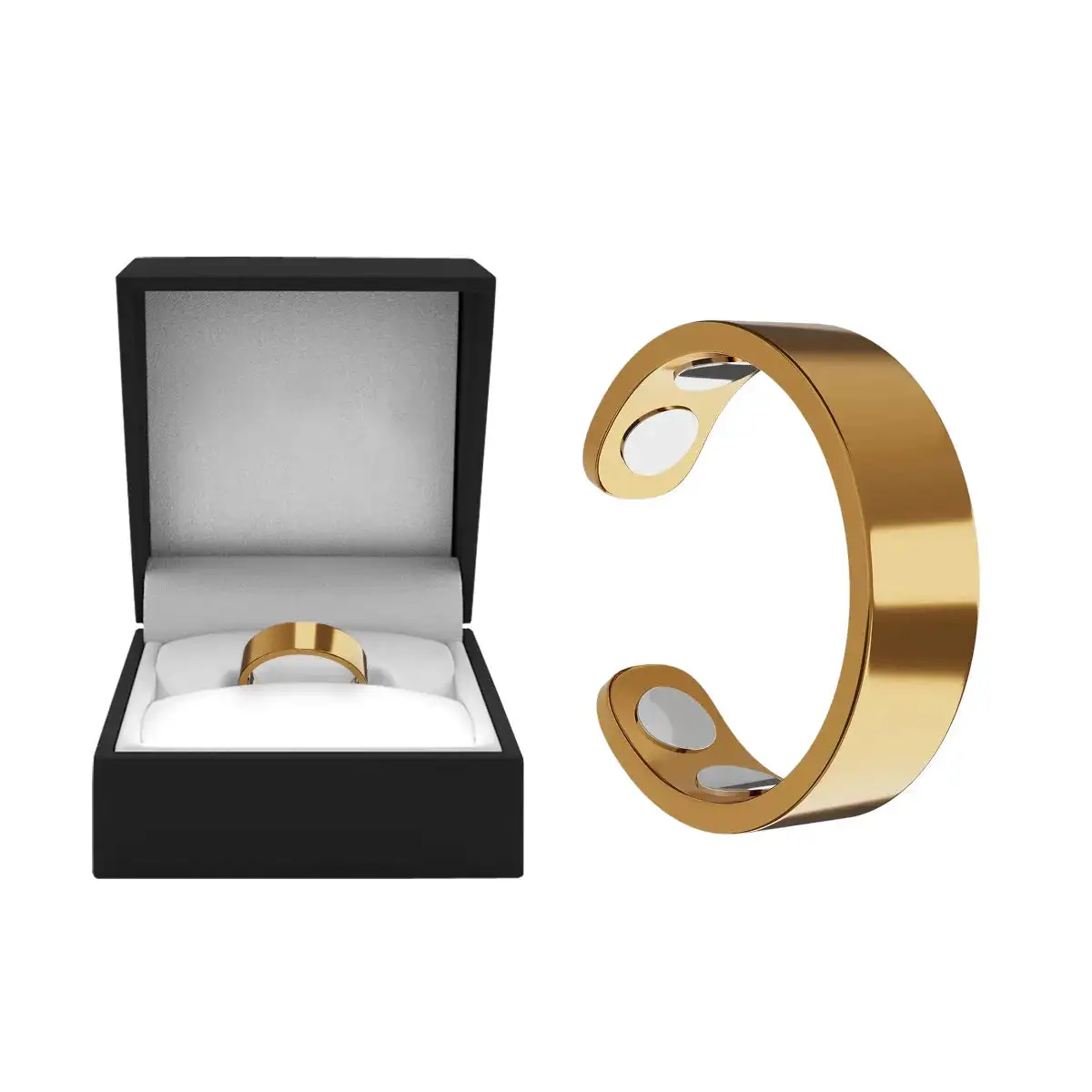 Magnetic Ring - Elegant Stainless Steel Ring - Magnet Rings - Image 12
