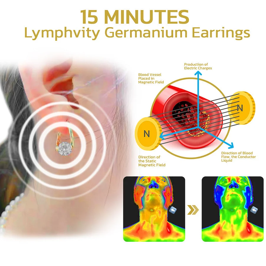 Histone Lymphvity MagneTherapy Germanium Earrings - Image 4