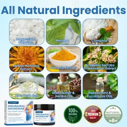 EnduraHeal Magnesium Pain Relief Cream - Image 6
