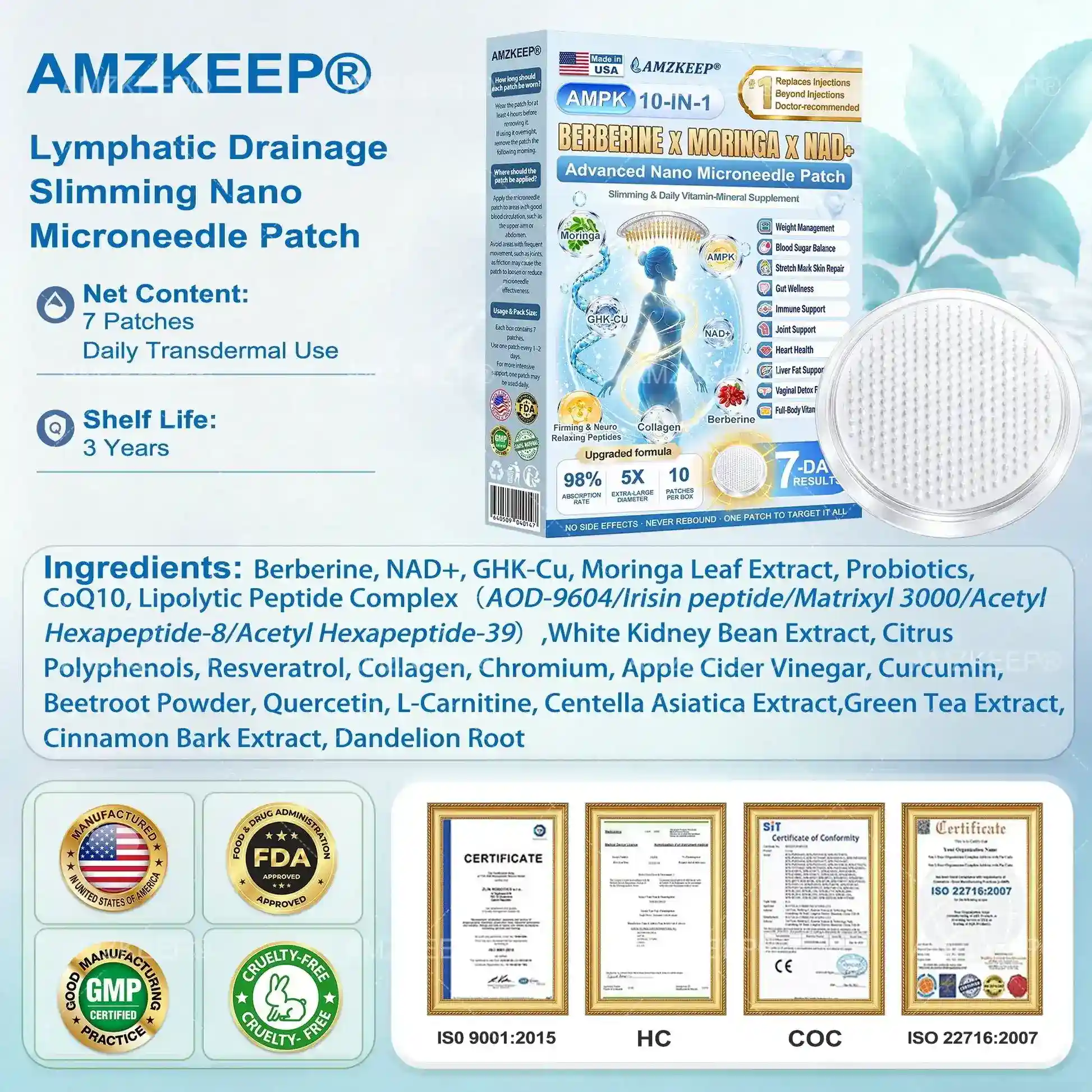 Extra-Large 3" Metabolic Microneedle Patch - Image 17