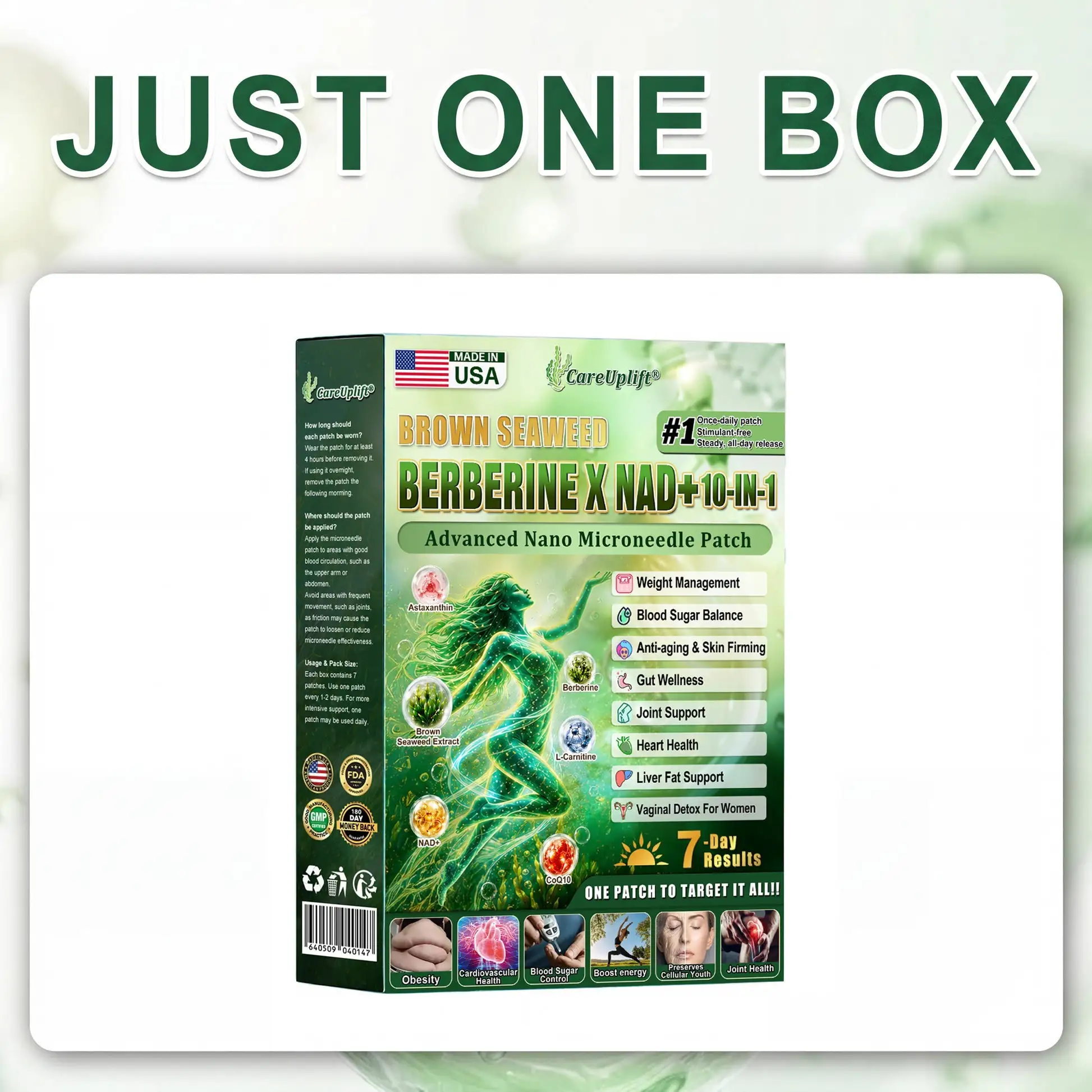 𝐁𝐫𝐨𝐰𝐧 𝐒𝐞𝐚𝐰𝐞𝐞𝐝× 𝐁𝐞𝐫𝐛𝐞𝐫𝐢𝐧𝐞× 𝐍𝐃𝐀+ 𝟏𝟎-𝐢𝐧 Nano Microneedle Nutrition Patch - Image 9