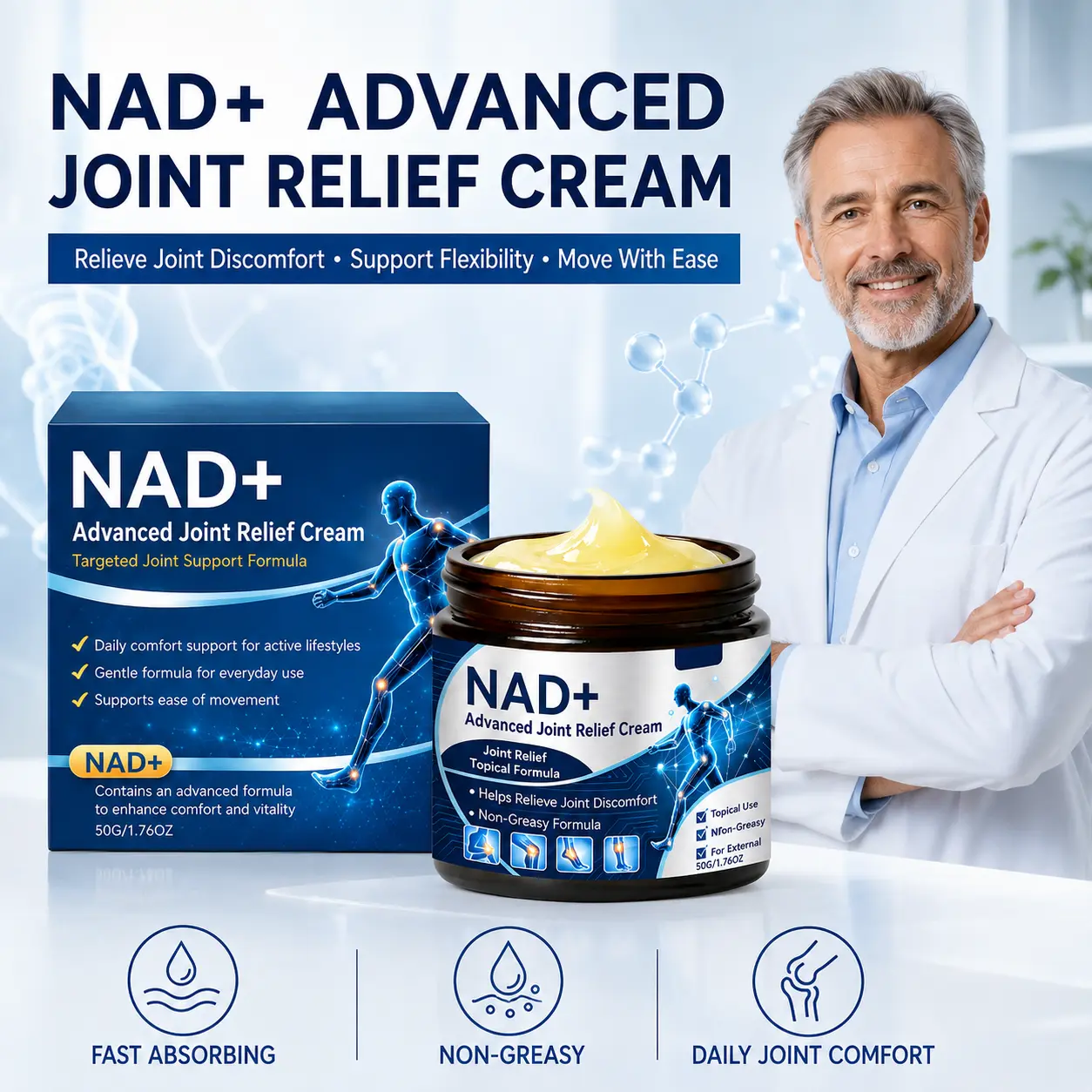 NAD+ Advanced Joint Relief Cream-tan