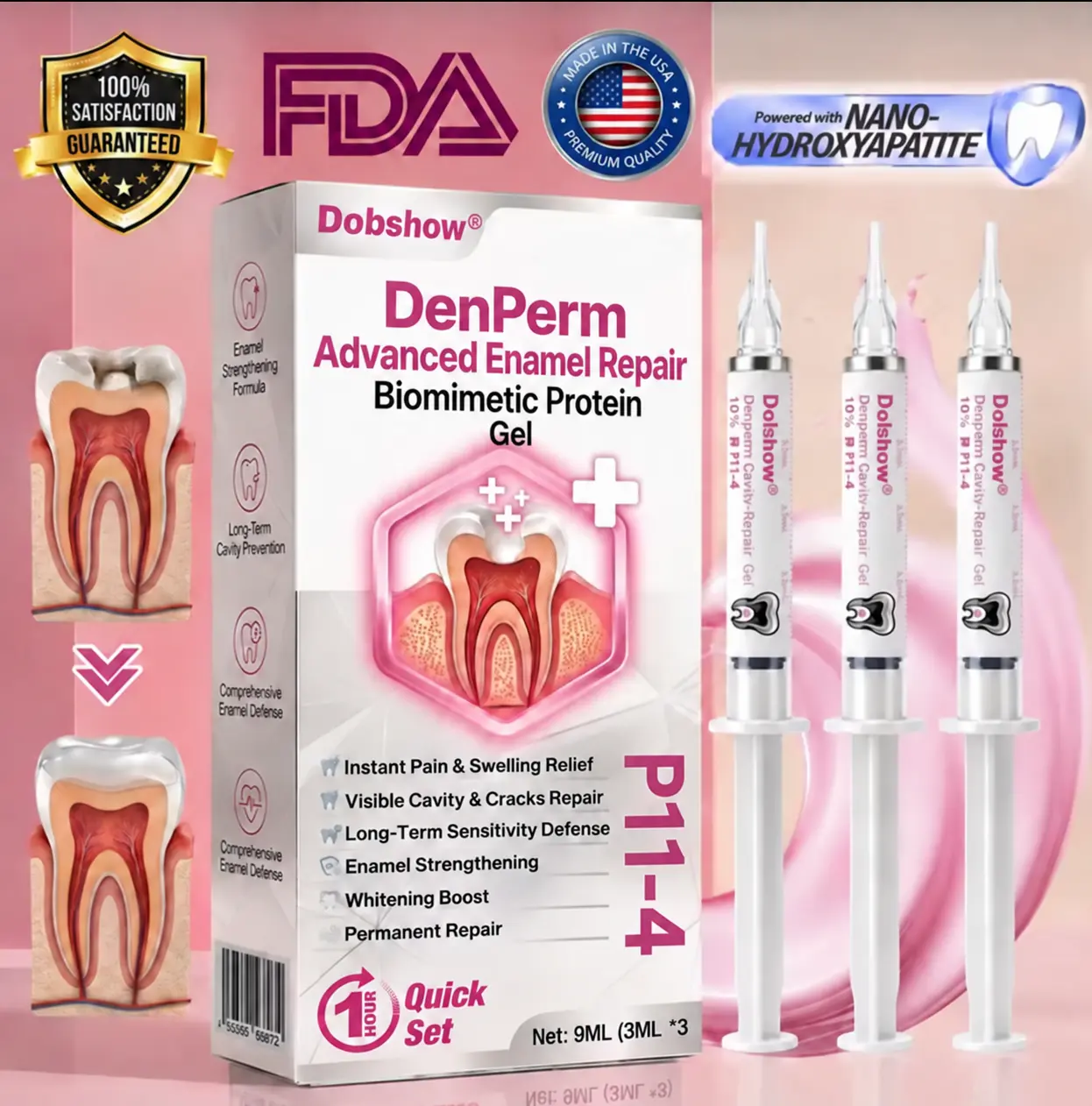 🦷 DenPerm Advanced Enamel Repair Biomimetic Protein Gel